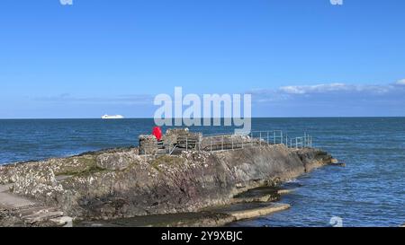 Villa Vie Odyssey Residential Cruise Ship in Belfast Lough near Bangor Stock Photo