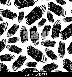RJ45 connector pattern seamless. Connector for internet cable background. Patch Cord texture Stock Vector