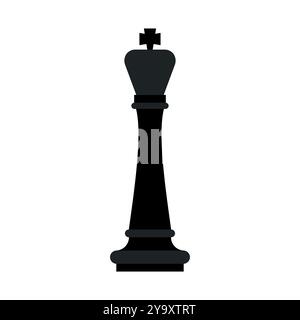 Chess King piece isolated. Symbol sign of chess game Stock Vector