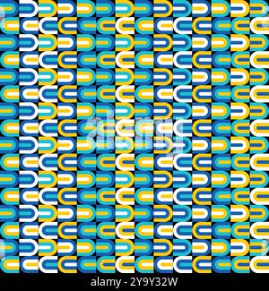 Arc abstract pattern seamless. Arch abstractive background. texture for fabric. geometric ornament Stock Vector