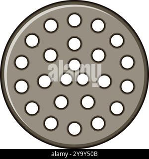 access drain cover cartoon vector illustration Stock Vector Image & Art ...