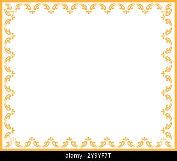 filigree victorian border frame cartoon vector illustration Stock ...