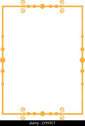intricate victorian border frame cartoon vector illustration Stock ...