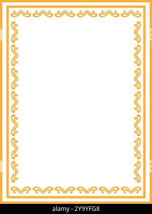intricate victorian border frame cartoon vector illustration Stock ...