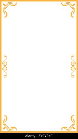 intricate victorian border frame cartoon vector illustration Stock ...