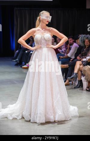 Los Angeles, USA. 10th Oct, 2024. Models demostrating hats at Image Fashion week inaugural show with Sarah Sokol at Neuehouse Hollywood, Los Angeles, CA, October 10th, 2024 Credit: Eugene Powers/Alamy Live News Stock Photo