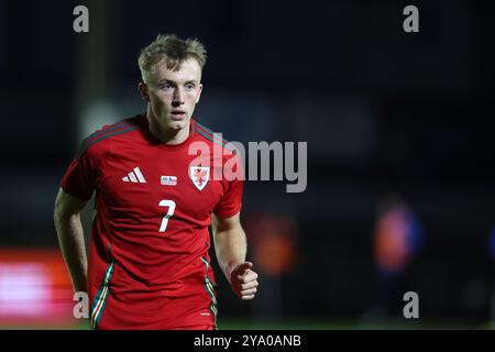 Newport, UK. 11th Oct, 2024. Eli King of Wales U21 looks on .Wales U21 v Czechia U21, UEFA Euro U21 championship qualifying, group I match at Rodney Parade in Newport, South Wales on Friday 11th October 2024. Editorial use only. pic by Andrew Orchard/Andrew Orchard sports photography/Alamy Live News Credit: Andrew Orchard sports photography/Alamy Live News Stock Photo