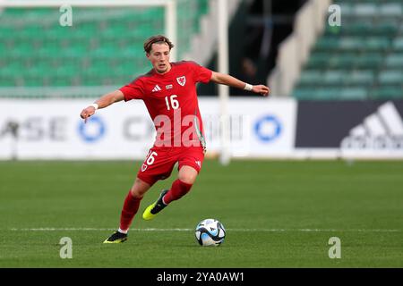 Newport, UK. 11th Oct, 2024. Charlie Savage of Wales U21 in action. Wales U21 v Czechia U21, UEFA Euro U21 championship qualifying, group I match at Rodney Parade in Newport, South Wales on Friday 11th October 2024. Editorial use only. pic by Andrew Orchard/Andrew Orchard sports photography/Alamy Live News Credit: Andrew Orchard sports photography/Alamy Live News Stock Photo