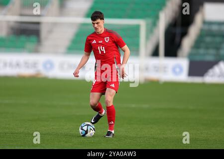 Newport, UK. 11th Oct, 2024. Joel Cotterill of Wales U21 in action. Wales U21 v Czechia U21, UEFA Euro U21 championship qualifying, group I match at Rodney Parade in Newport, South Wales on Friday 11th October 2024. Editorial use only. pic by Andrew Orchard/Andrew Orchard sports photography/Alamy Live News Credit: Andrew Orchard sports photography/Alamy Live News Stock Photo