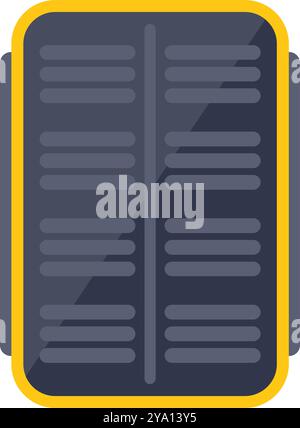Portable solar panel converting sunlight, perfect for illustrating an eco friendly power source Stock Vector