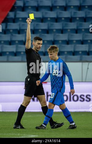 Luzern, Switzerland. 11th Oct, 2024. Luzern, Switzerland, October 11st 2024: Alejandro Muniz Ruiz (referee) during the 2025 UEFA European Under-21 Qualifier football match between Switzerland and Finland at Swissporarena in Luzern, Switzerland. Philipp Kresnik (Philipp Kresnik/SPP) Credit: SPP Sport Press Photo. /Alamy Live News Stock Photo