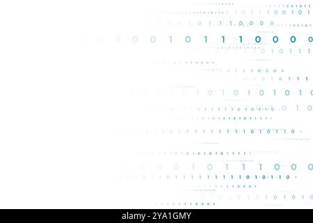 digital white background with binary code algorithm numbers vector Stock Vector