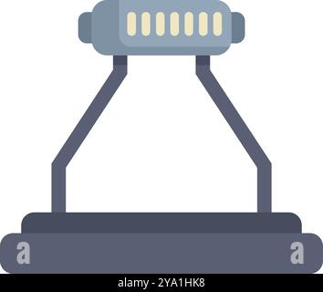 Electric linear actuator with a motor, worm gear and lead screw, moving a platform up Stock Vector