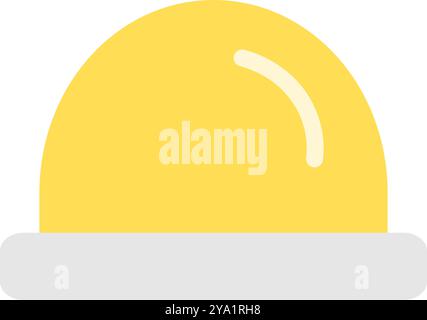 Yellow siren. Warning siren icon. Stock Vector