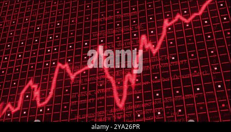 Image of slumpflation text over data processing. Global business and digital interface concept digitally generated image. Stock Photo
