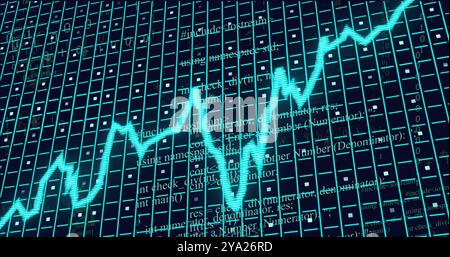 Image of slumpflation text over data processing. Global business and digital interface concept digitally generated image. Stock Photo