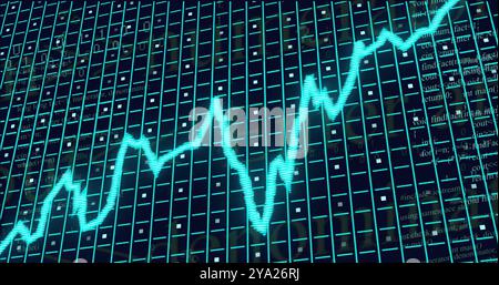 Image of slumpflation text over data processing. Global business and digital interface concept digitally generated image. Stock Photo