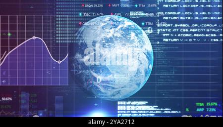Image of stock market display with stock tickers and graphs 4k Stock ...