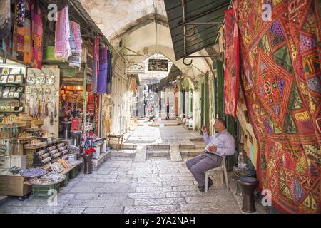 Souk market in jerusalem old town israel Stock Photo