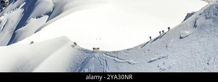 Mont Blanc mountain, White mountain. View from Aiguille du Midi Mount in France Stock Photo