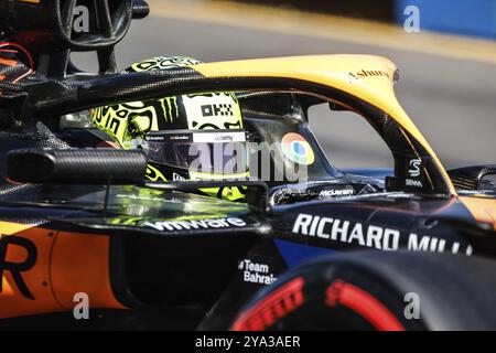 MELBOURNE, AUSTRALIA, MARCH 24: Lando Norris of Great Britain drives the McLaren MCL38 during the 2024 Australian Grand Prix at Albert Park in Melbour Stock Photo