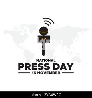 National Press Day vector, illustration. National Press Day concept  posters and banner design. National Press Day HELD ON 16 November. Stock Vector