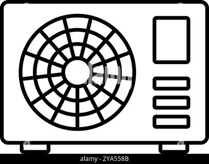 Simple outdoor unit icon. Editable vector. Stock Vector