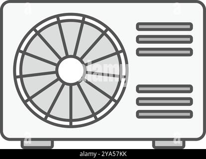 Air conditioner outdoor unit icon. Vector. Stock Vector