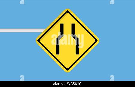 Japanese Road narrows background. Editable vector. Stock Vector