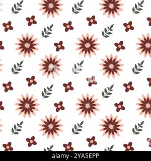 Seamless floral pattern vector with beautiful colors. Stock Vector