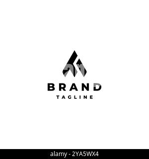 Simple Initial Letter AT Logo Design. Minimalist Initial Letter A and T Logo Design. Stock Vector