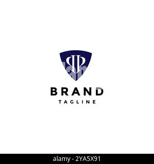 Initial Letter PP Inside Shield Icon Logo Design. Shield Symbol With PP Letters Inside Design. Stock Vector