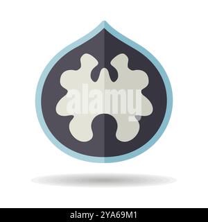 Walnut vector icon. Graph symbol for food and drinks web site, apps design, mobile apps and print media, logo, UI Stock Vector