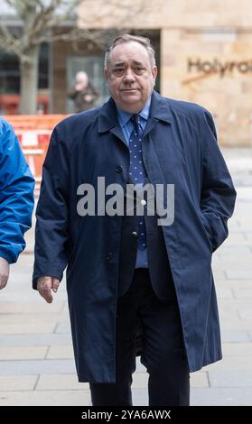 File photo dated 05/04/23 of Alex Salmond outside the headquarters of the Scottish National Party (SNP) in Edinburgh. The former Scotland first minister and current Alba Party leader has died aged 69. Issue date: Saturday October 12, 2024. Stock Photo