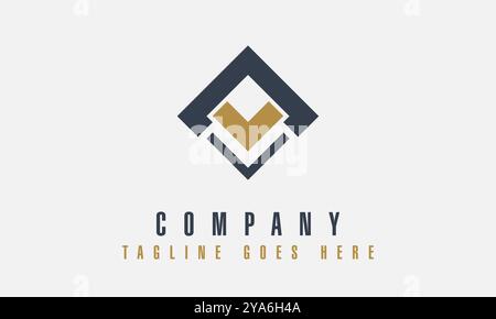 Custom clean and modern logo design services for corporate identity branding, tailored to professional businesses seeking a sleek, timeless Stock Vector