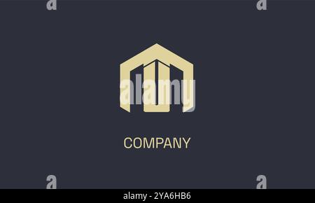 Custom clean and modern logo design services for corporate identity branding, tailored to professional businesses seeking a sleek, timeless Stock Vector