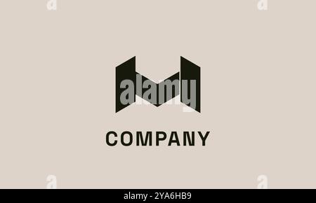 Custom clean and modern logo design services for corporate identity branding, tailored to professional businesses seeking a sleek, timeless Stock Vector