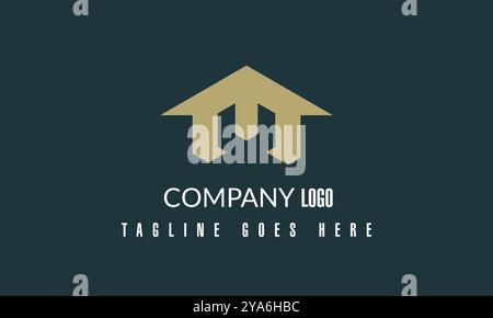 Custom clean and modern logo design services for corporate identity branding, tailored to professional businesses seeking a sleek, timeless Stock Vector