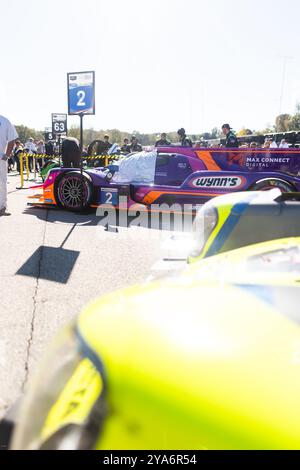 02 KEATING Ben (usa), PINO Nico (chl), HANLEY Ben (gbr), United Autosports USA, RainX ORECA LMP2 grid during the 2024 Motul Petit Le Mans, 11th round of the 2024 IMSA SportsCar Championship, from October 10 to 12, 2024 on the Michelin Raceway Road Atlanta in Braselton, Georgia, United States of America - Photo Joao Filipe/DPPI Credit: DPPI Media/Alamy Live News Stock Photo