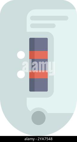 Electric meter is showing energy consumption information on its display Stock Vector