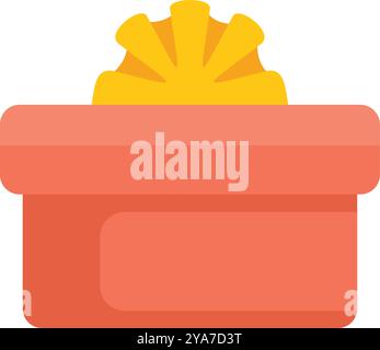Simple flat design of a tissue box with tissues coming out, perfect for representing self care practices Stock Vector