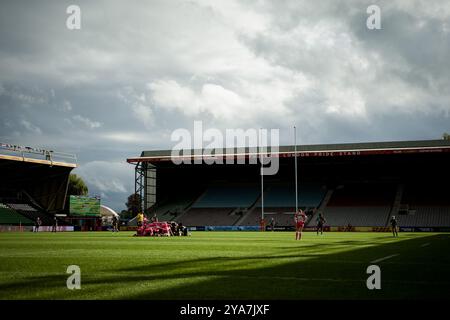 London, UK. 12th Oct, 2024. London, England, October 12 2024: Premiership Womens Rugby game between Harlequins and Gloucester-Hartpury at Twickenham Stoop in London, England. (Pedro Porru/SPP) Credit: SPP Sport Press Photo. /Alamy Live News Stock Photo