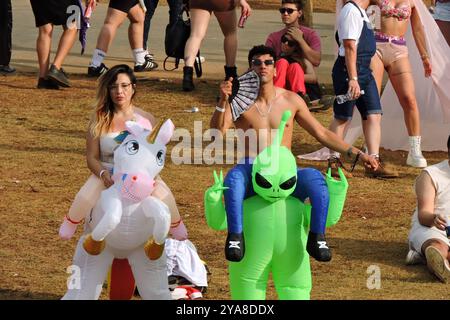 Itu, Sao Paulo, Brasil. 12th Oct, 2024. ITU (SP), 10/12/2024 - ENTERTAINMENT/FESTIVAL/TOMORROWLAND - The second day of Tomorrowland Brasil has good weather, lots of sun and heat for the public that already fills the Maeda farm in Itu in the interior of Sao Paulo. (Foto: Leandro Chemalle/Thenews2/Zumapress) (Credit Image: © Leandro Chemalle/TheNEWS2 via ZUMA Press Wire) EDITORIAL USAGE ONLY! Not for Commercial USAGE! Stock Photo