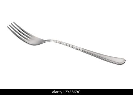 Stainless steel fork isolated on white with clipping path included Stock Photo