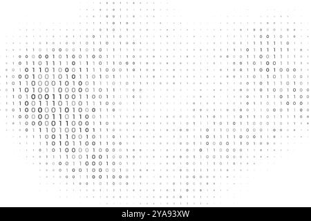 abstract binary code or digits white wallpaper for internet hacking vector Stock Vector