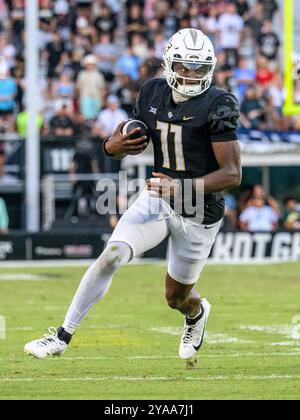 October 12, 2024: UCF Knights quarterback Jacurri Brown (11) during NCAA football game between the Cincinnati Bearcats and the UCF Knights. Cincinnati defeated UCF 19-13 at FBC Mortgage Stadium in Orlando, FL. Romeo T Guzman/CSM Stock Photo