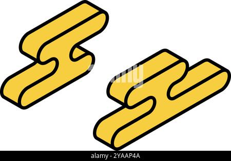 New Year's Day "Ekasumi", isometric line drawing icons, Vector Illustration Stock Vector