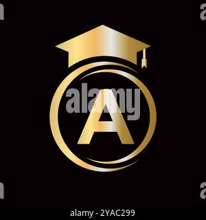 Letter A Education Logo Template. Education Logotype Concept With Alphabet W Vector Element Stock Vector