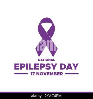 vector illustration about National Epilepsy Day, 17th November, awareness about epilepsy and the urgent need for improved treatment, Stock Vector