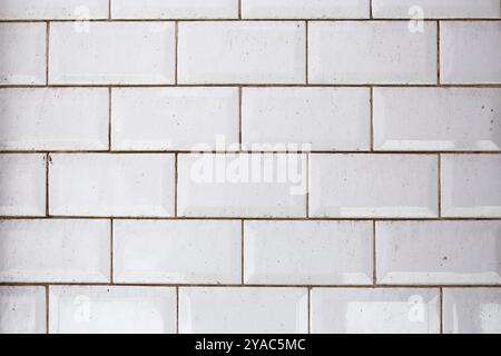 Background of white bricks on a wall Stock Photo